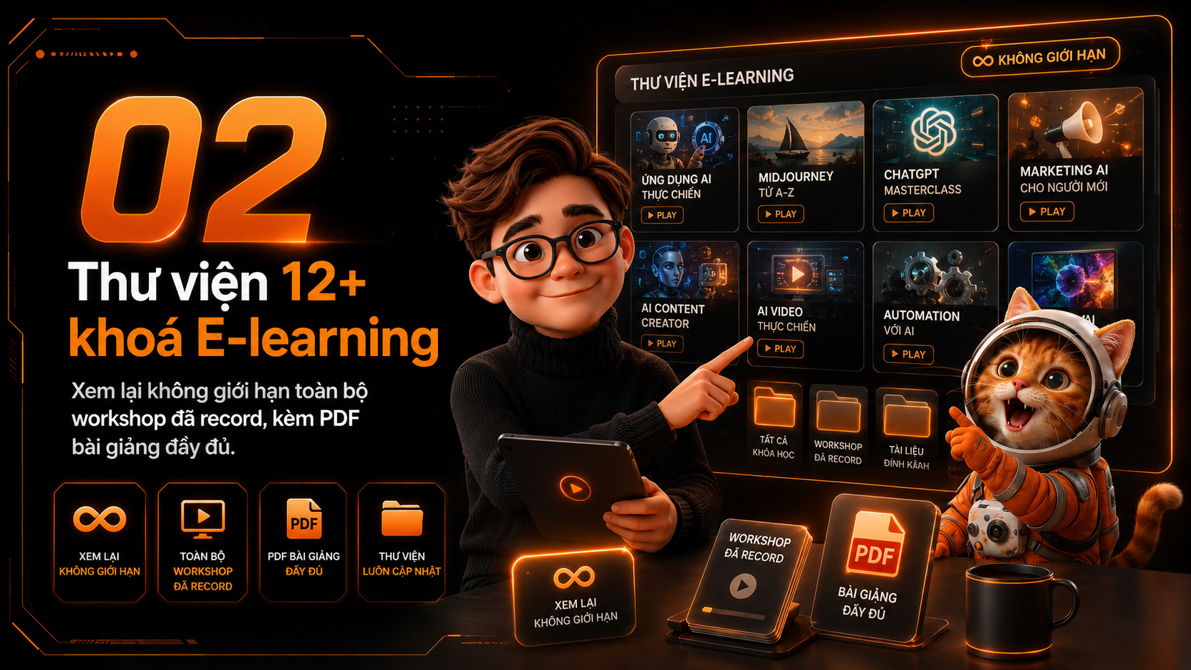 Thư viện 12+ khoá E-learning