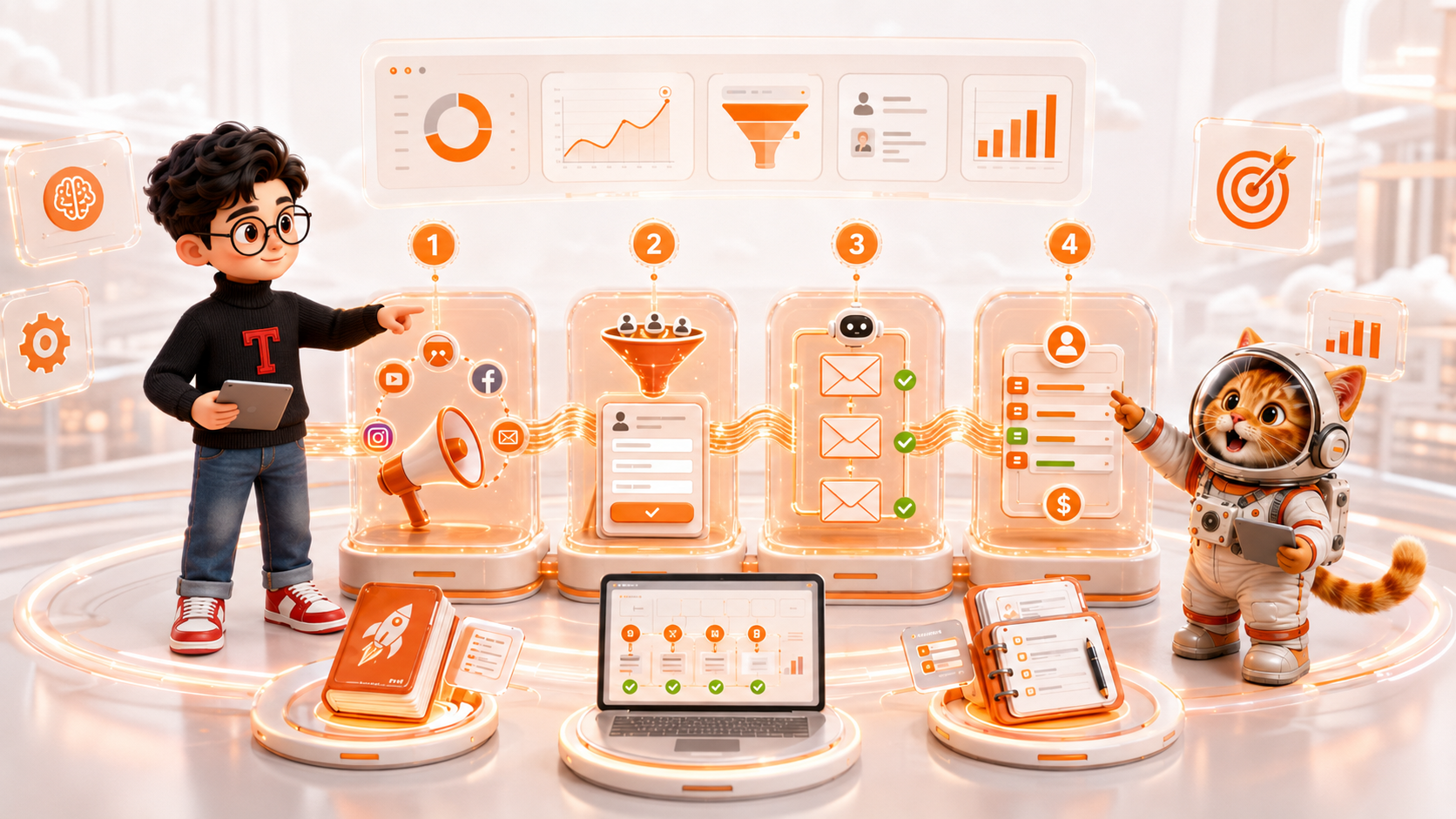 Mô phỏng 4 hệ thống AI Automation